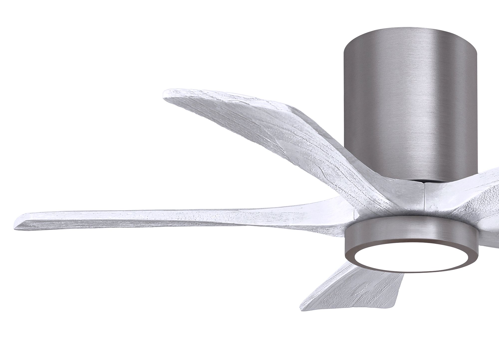 42" Irene-5HLK Brushed Pewter and Matte White Ceiling Fan