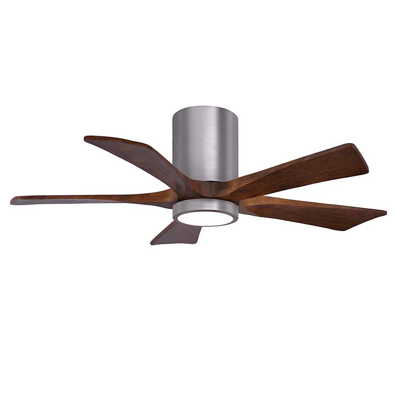 Image 2 42" Irene-5HLK Brushed Pewter and Walnut Tone Ceiling Fan more views