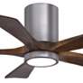 5_42" Irene-5HLK Brushed Pewter and Walnut Tone Ceiling Fan more views