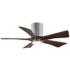 42" Irene-5HLK Chrome Walnut LED Damp Ceiling Fan with Remote
