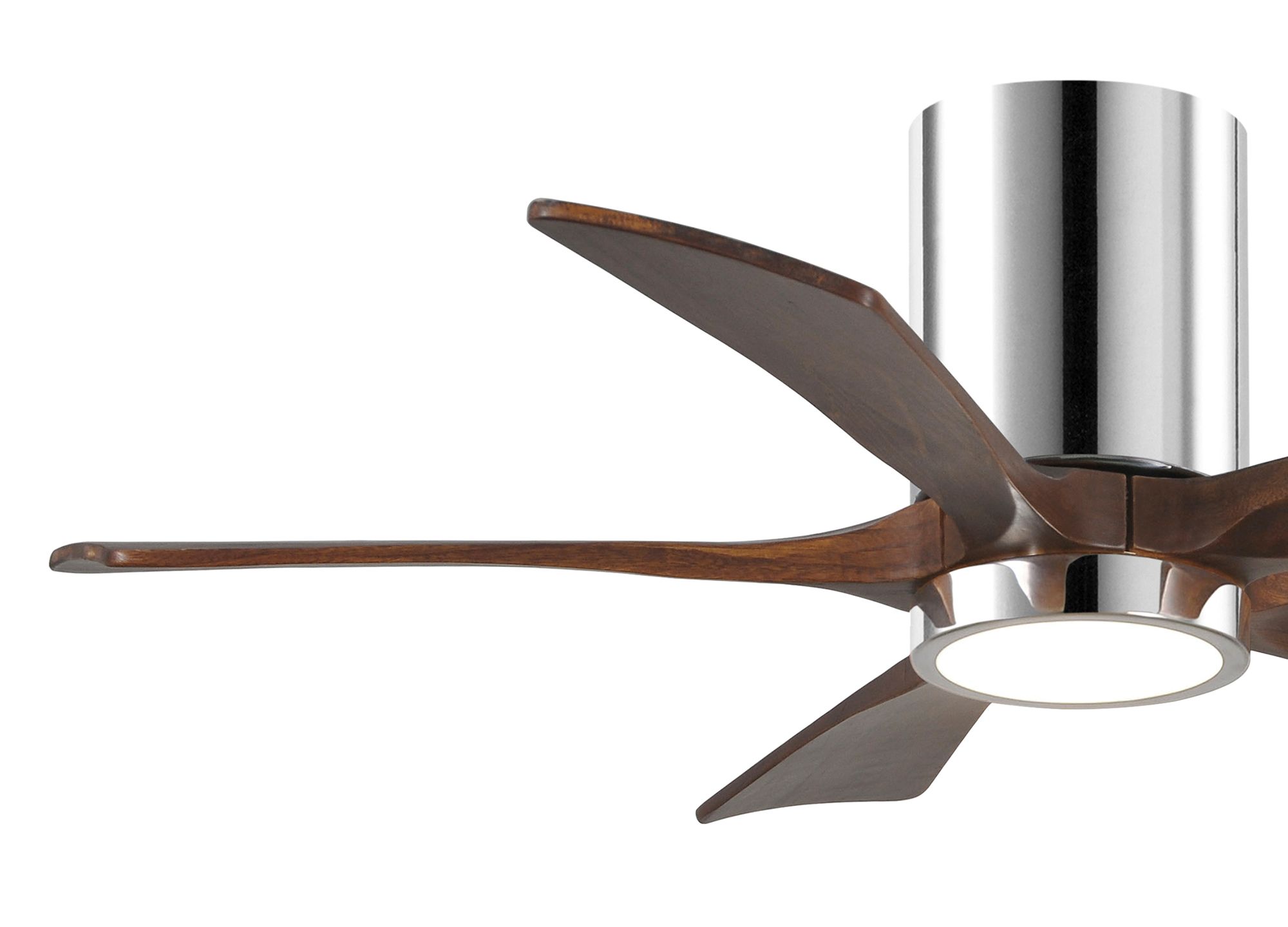 Image 6 42" Irene-5HLK Chrome Walnut LED Damp Ceiling Fan with Remote more views