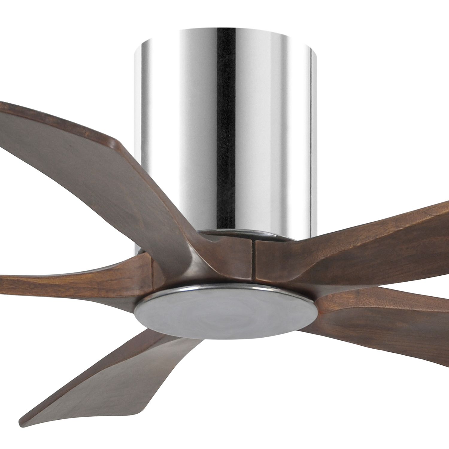Image 7 42" Irene-5HLK Chrome Walnut LED Damp Ceiling Fan with Remote more views