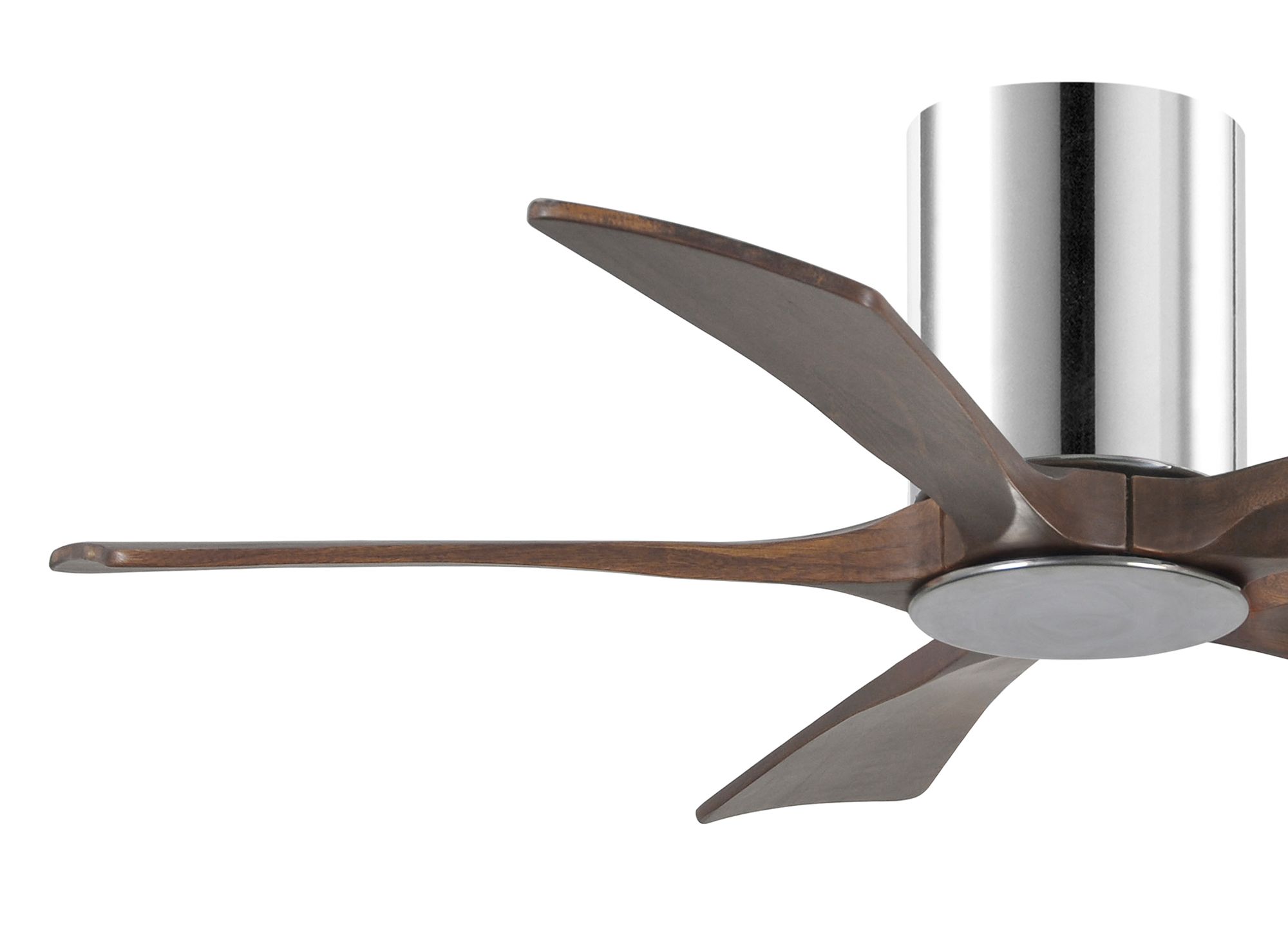 42" Irene-5HLK Chrome Walnut LED Damp Ceiling Fan with Remote