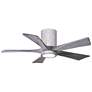 42" Irene-5HLK LED Damp Barnwood Hugger Ceiling Fan with Remote