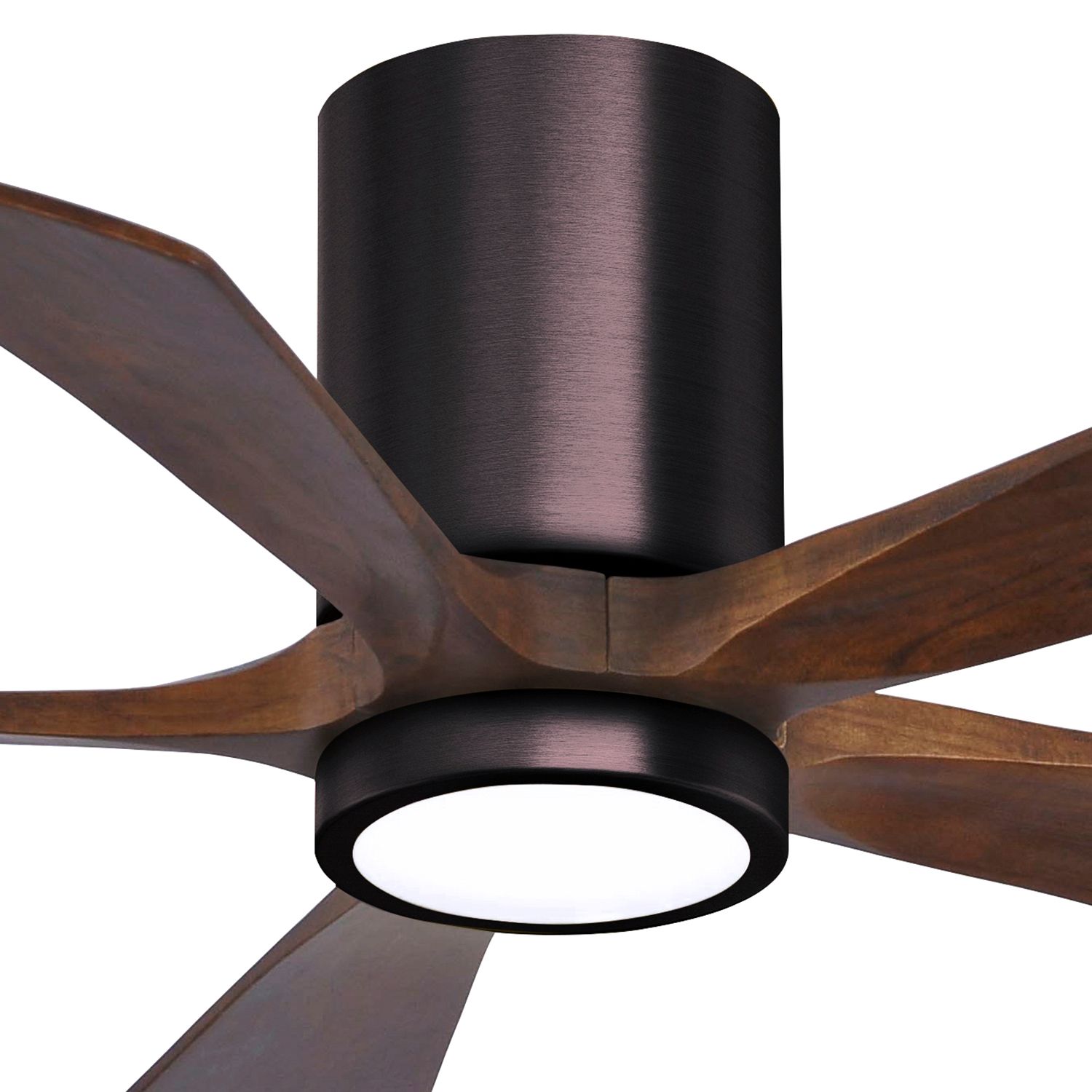 Image 2 42" Irene-5HLK LED Damp Brushed Bronze Walnut Ceiling Fan with Remote more views
