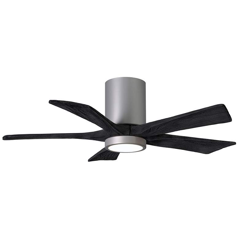 Image 1 42 inch Irene-5HLK LED Damp Brushed Nickel Black Ceiling Fan with Remote