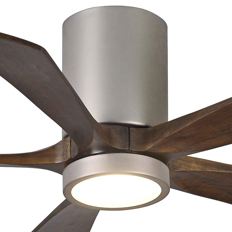 Image 3 42" Irene-5HLK LED Damp Brushed Nickel Walnut Ceiling Fan with Remote more views