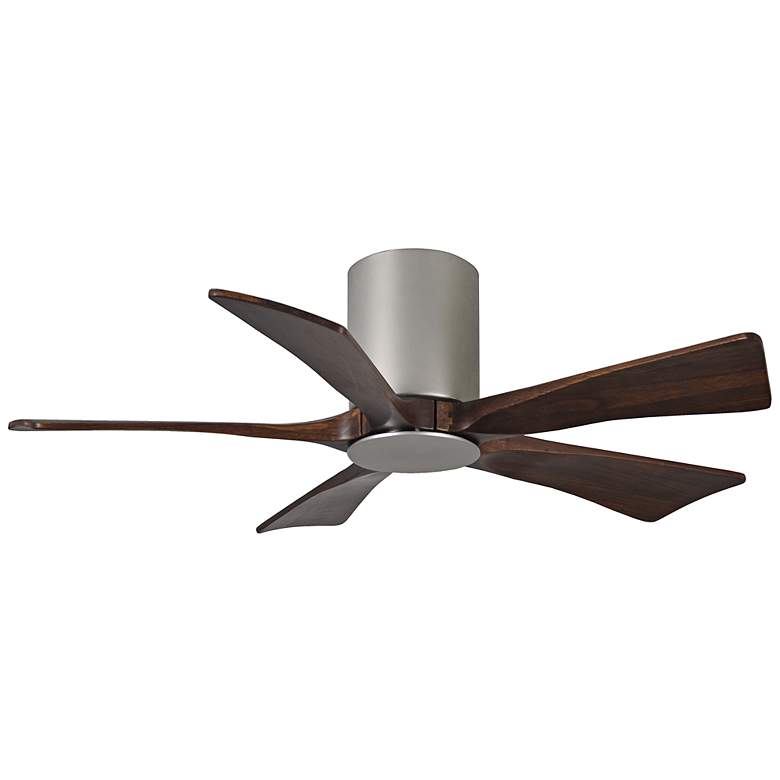 Image 4 42" Irene-5HLK LED Damp Brushed Nickel Walnut Ceiling Fan with Remote more views