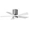 42" Irene-5HLK LED Damp Brushed Nickel White Ceiling Fan with Remote