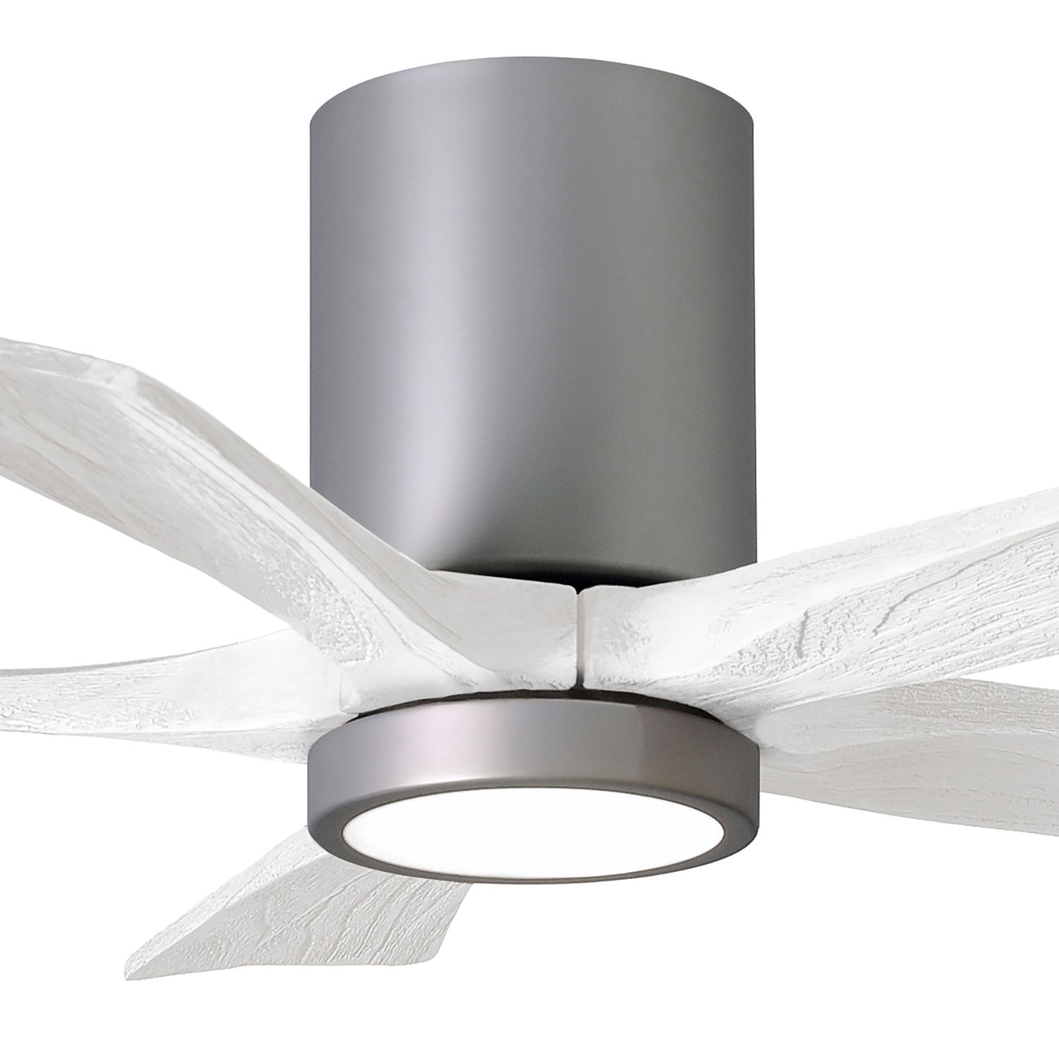 Image 2 42" Irene-5HLK LED Damp Brushed Nickel White Ceiling Fan with Remote more views