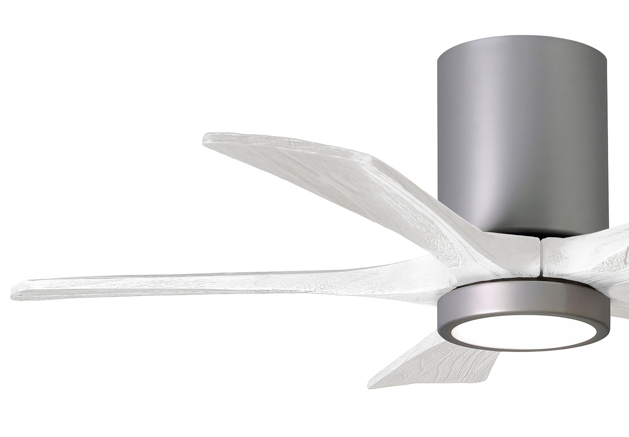 Image 3 42" Irene-5HLK LED Damp Brushed Nickel White Ceiling Fan with Remote more views