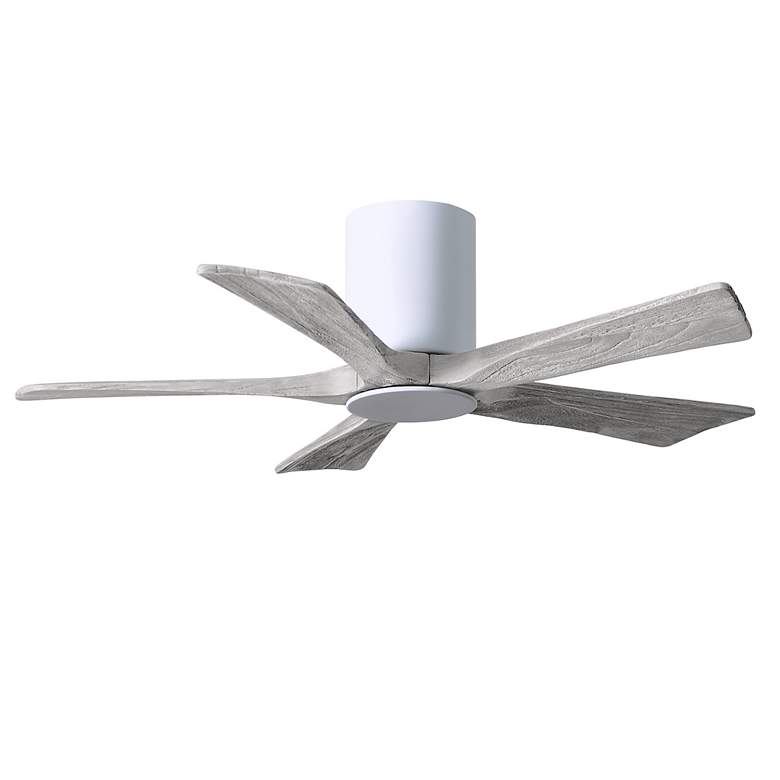 Image 2 42" Irene-5HLK LED Damp Gloss White Barn Wood Ceiling Fan with Remote more views