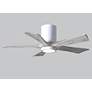 5_42" Irene-5HLK LED Damp Gloss White Barn Wood Ceiling Fan with Remote more views
