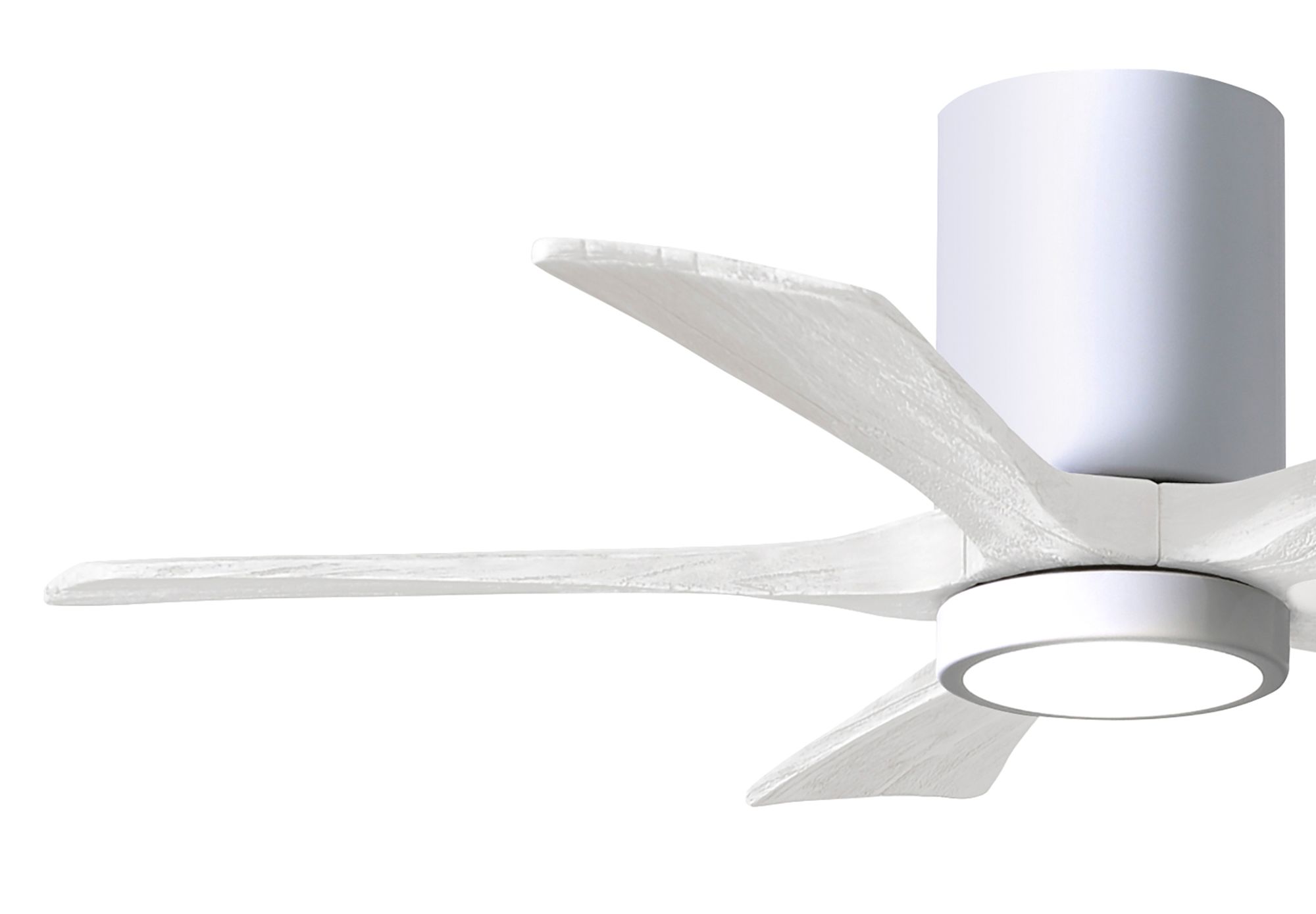 Image 3 42" Irene-5HLK LED Damp Gloss White Hugger Ceiling Fan with Remote more views