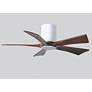 42" Irene-5HLK LED Damp Gloss White Walnut Ceiling Fan with Remote