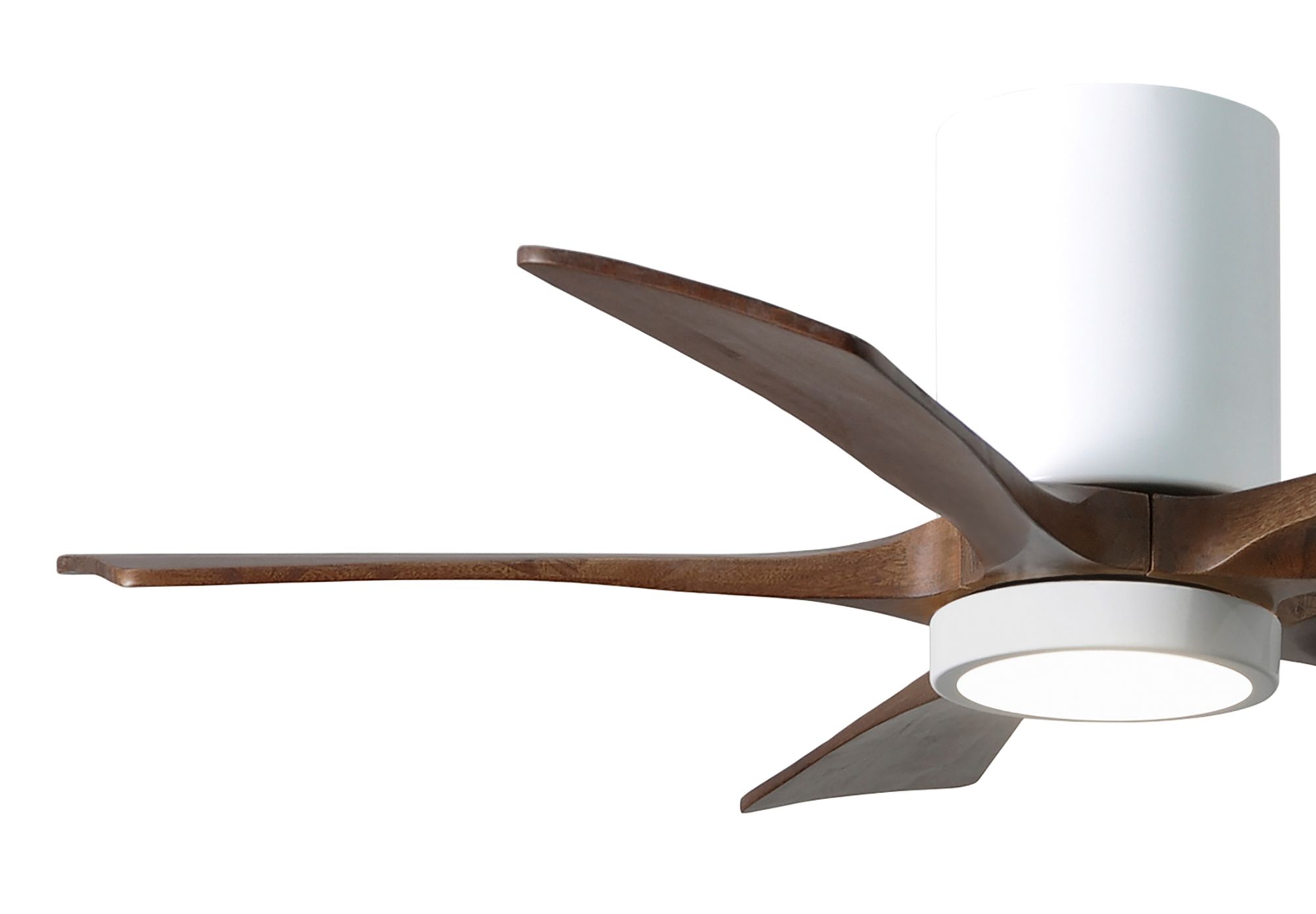 Image 6 42" Irene-5HLK LED Damp Gloss White Walnut Ceiling Fan with Remote more views