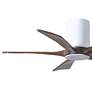 42" Irene-5HLK LED Damp Gloss White Walnut Ceiling Fan with Remote