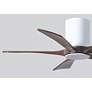 42" Irene-5HLK LED Damp Gloss White Walnut Ceiling Fan with Remote