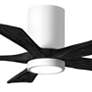2_42" Irene-5HLK LED Damp White Matte Black Ceiling Fan with Remote more views