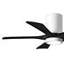 3_42" Irene-5HLK LED Damp White Matte Black Ceiling Fan with Remote more views