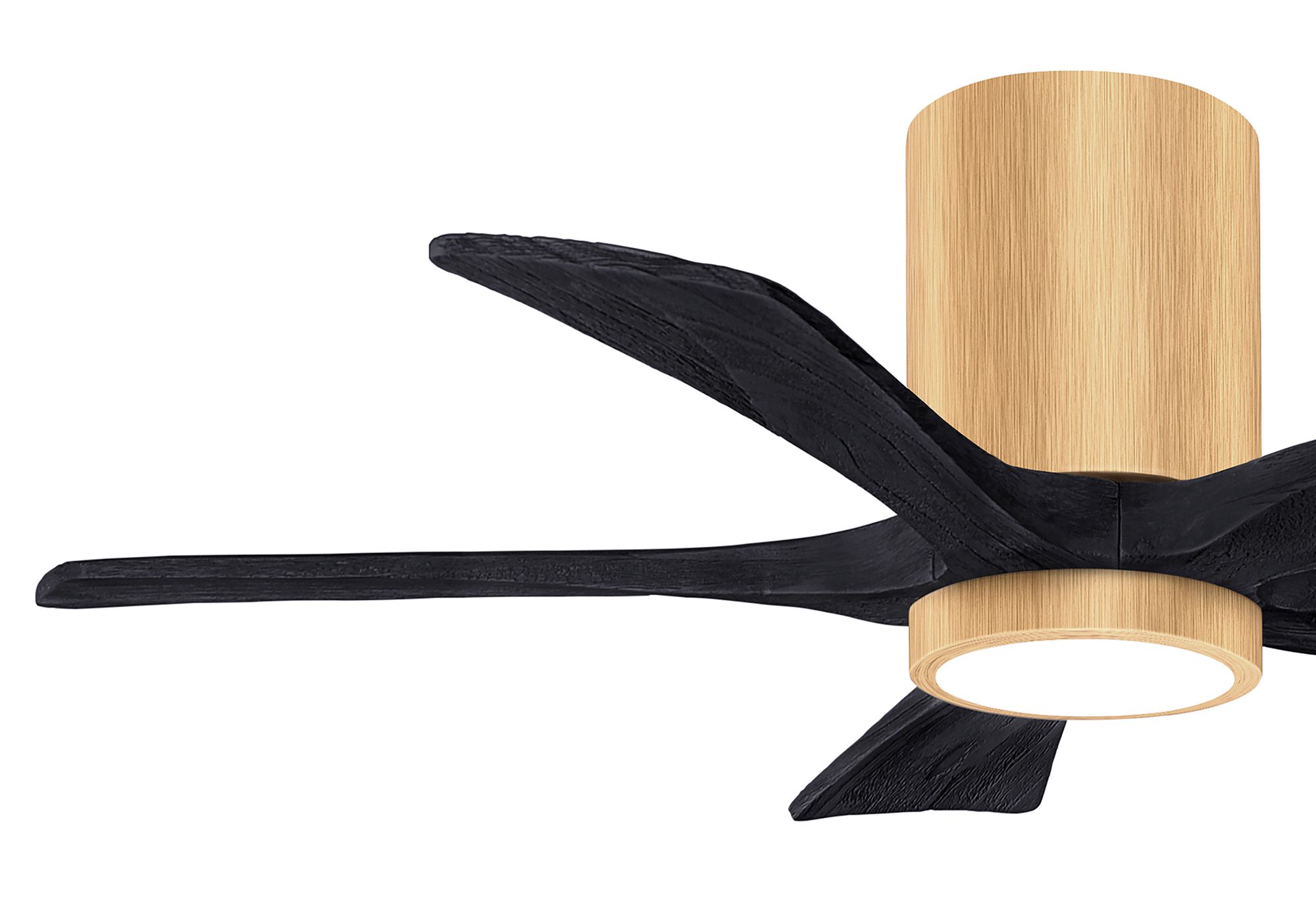 42" Irene-5HLK Light Maple and Matte Black Ceiling Fan