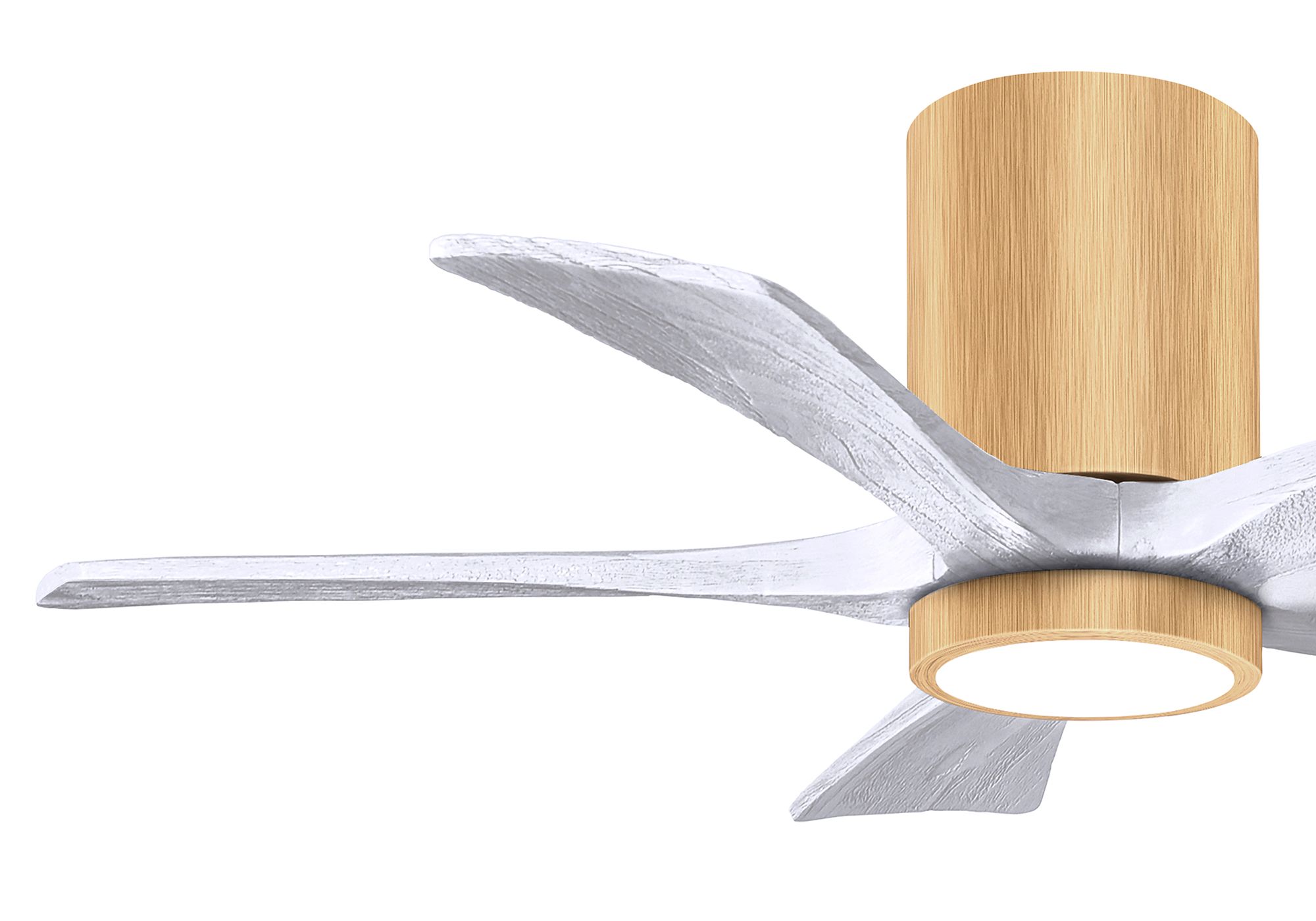 42" Irene-5HLK Light Maple and Matte White Ceiling Fan