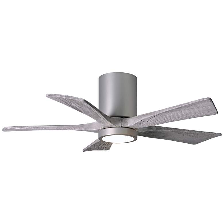 42&quot; Irene-5HLK Nickel 5-Blade LED Damp Hugger Ceiling Fan with Remote