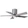 42" Irene-5HLK Nickel 5-Blade LED Damp Hugger Ceiling Fan with Remote