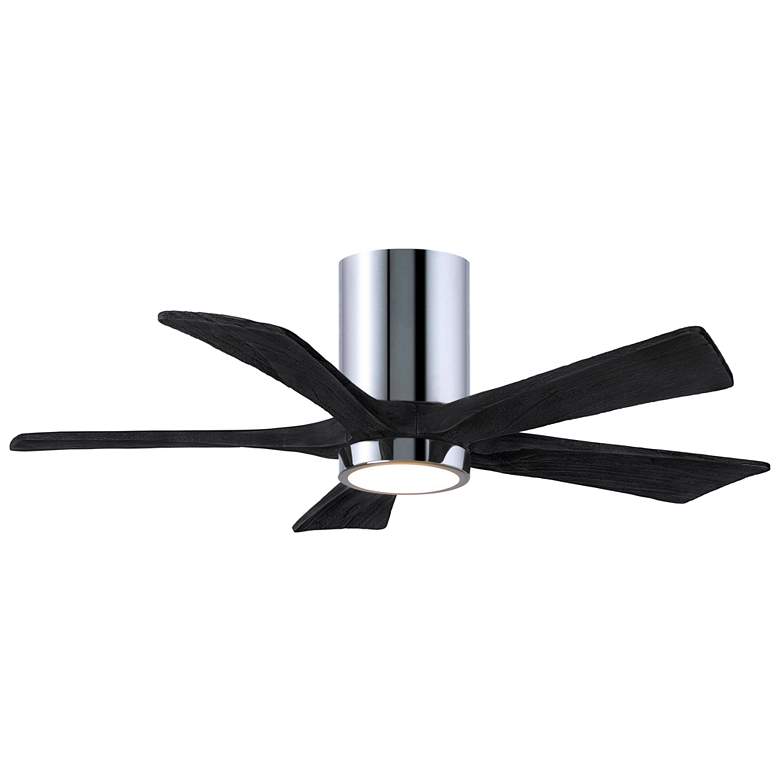 Image 1 42" Irene-5HLK Polished Chrome and Black LED Ceiling Fan