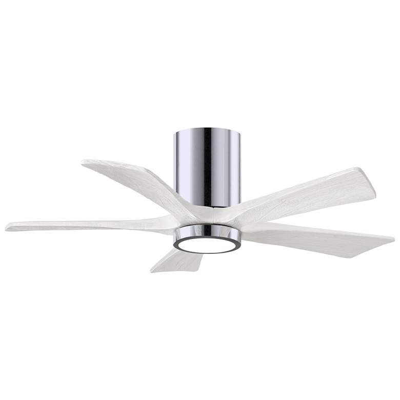 Image 1 42" Irene-5HLK Polished Chrome and White LED Ceiling Fan