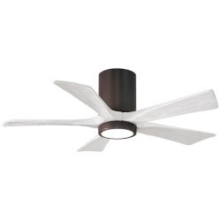 42" Irene-5HLK Textured Bronze and White LED Ceiling Fan