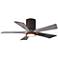 42" Irene-5HLK Textured Bronze LED Damp Hugger Ceiling Fan with Remote