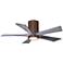 42" Irene-5HLK Walnut and Barn Wood LED Hugger Ceiling Fan