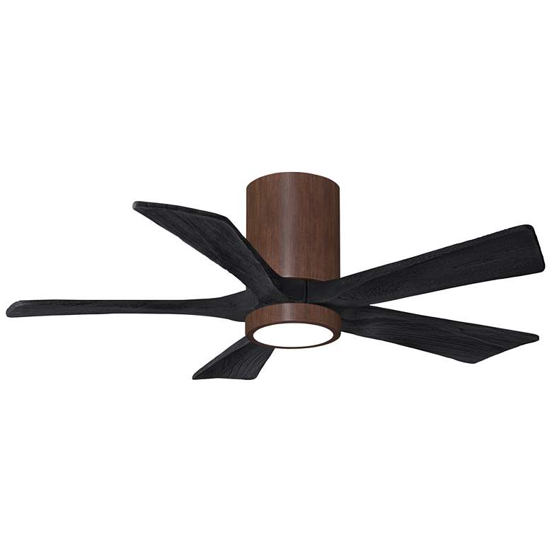 Image 1 42 inch Irene-5HLK Walnut and Matte Black LED Ceiling Fan