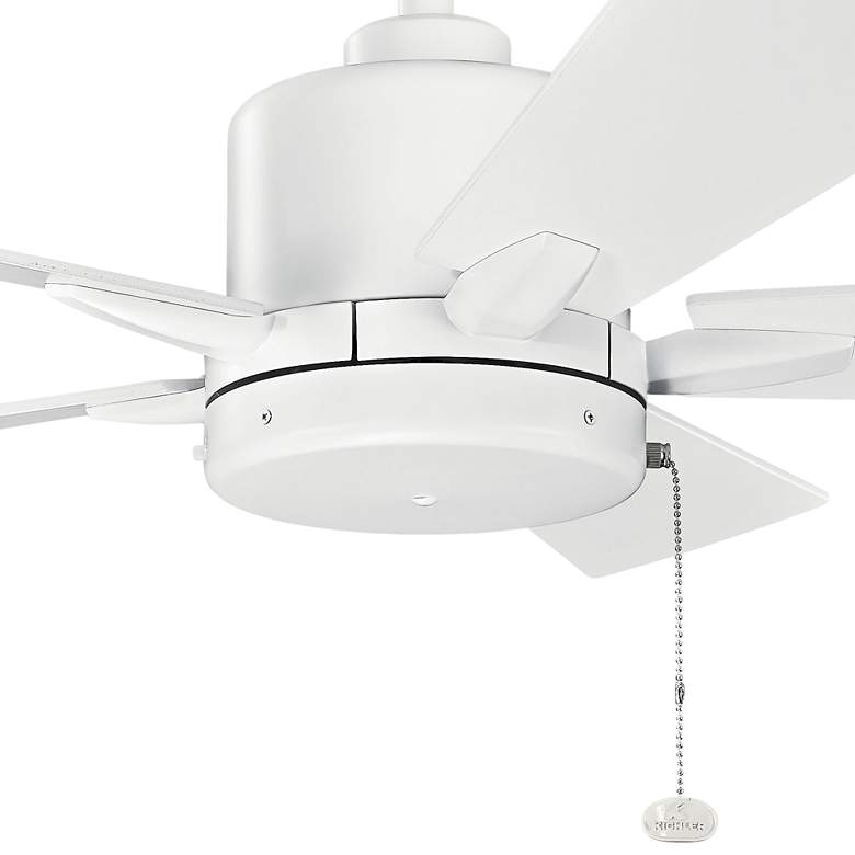 Image 3 42 inch Kichler Bowen Matte White Pull Chain Ceiling Fan more views