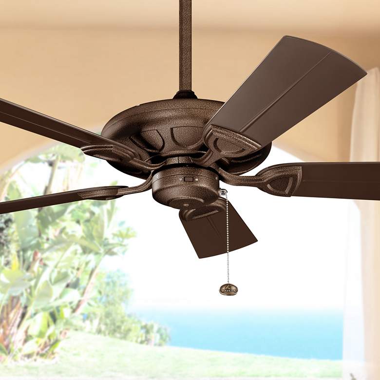 Image 1 42 inch Kichler Kevlar Climates Copper Outdoor Ceiling Fan with Pull Chain