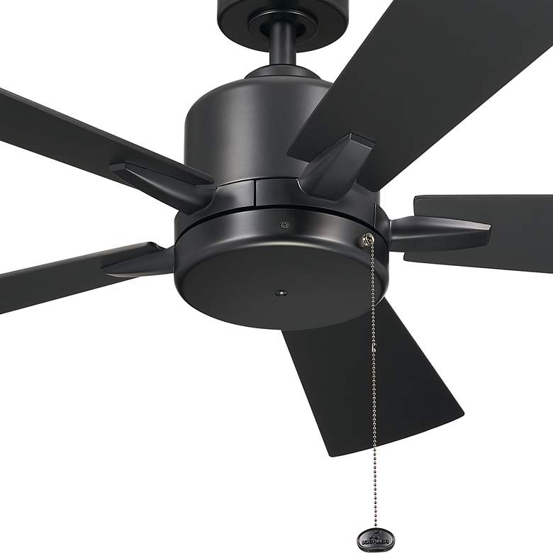 Image 2 42" Kichler Lucian II Satin Black Pull-Chain Indoor Ceiling Fan more views