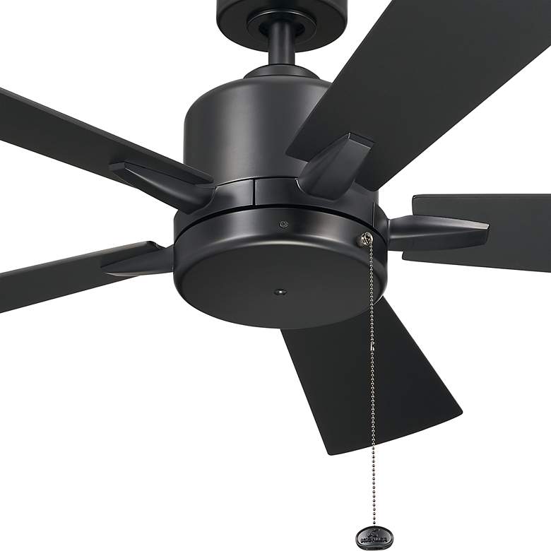 Image 2 42 inch Kichler Lucian II Satin Black Pull-Chain Indoor Ceiling Fan more views