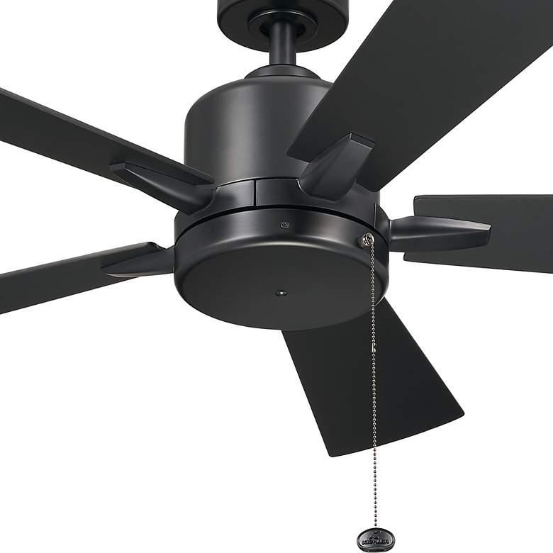 Image 3 42 inch Kichler Lucian II Satin Black Pull-Chain Indoor Ceiling Fan more views