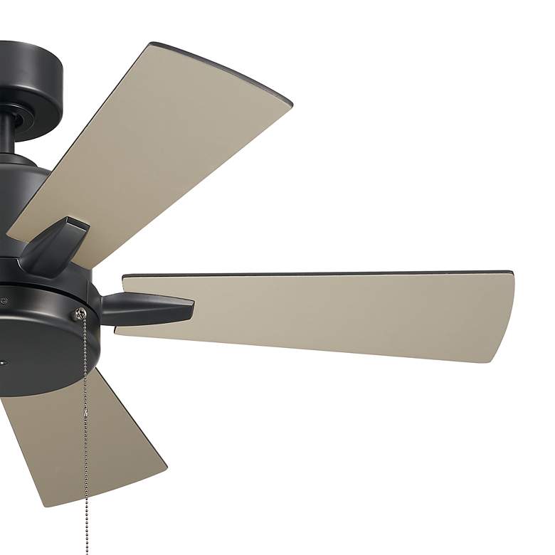 Image 4 42 inch Kichler Lucian II Satin Black Pull-Chain Indoor Ceiling Fan more views