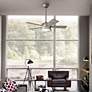 42" Kichler Starkk Brushed Nickel LED Ceiling Fan with Pull Chain