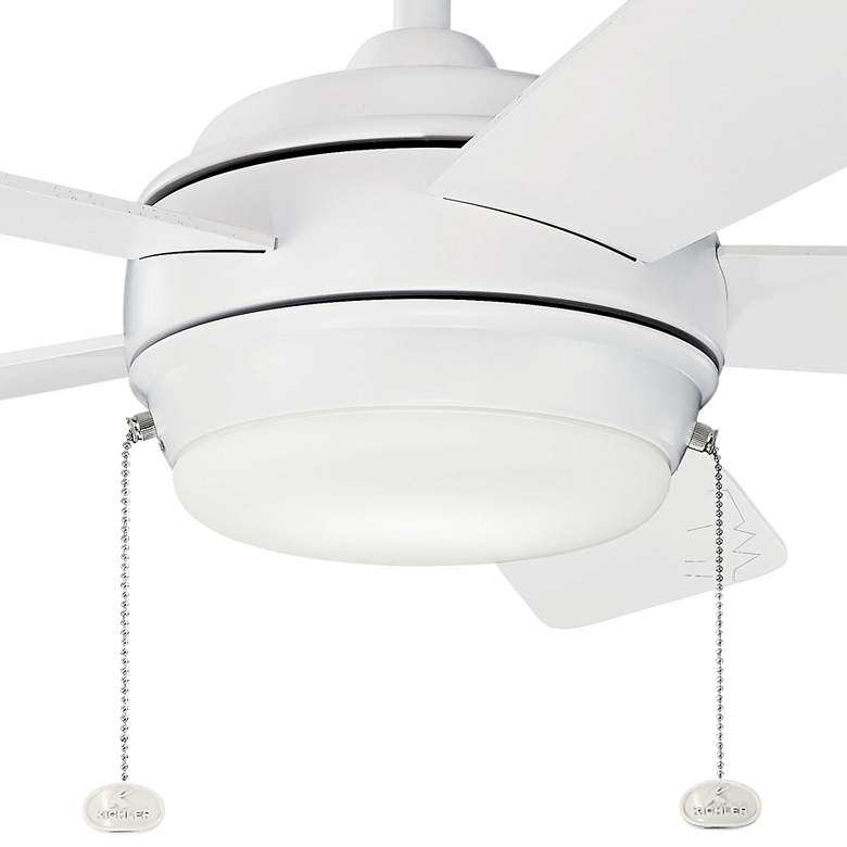 Image 3 42" Kichler Starkk Matte White LED Ceiling Fan with Pull Chain more views