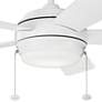 42" Kichler Starkk Matte White LED Ceiling Fan with Pull Chain