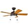 42" Kichler Starkk Olde Bronze LED Pull Chain Ceiling Fan