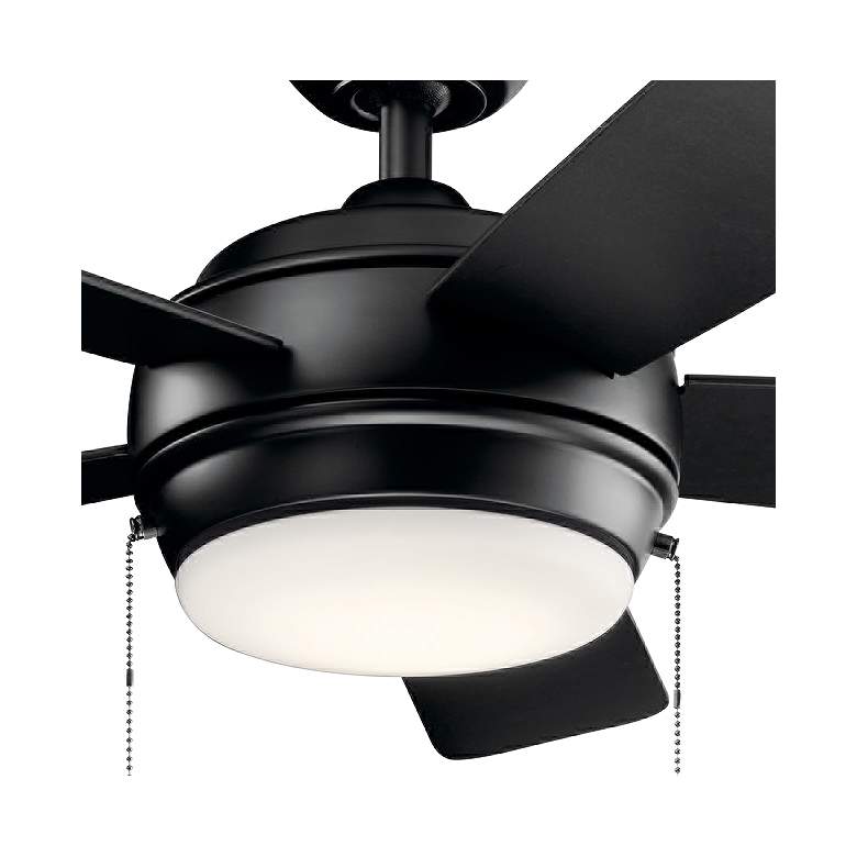 Image 3 42" Kichler Starkk Satin Black Modern Pull Chain LED Ceiling Fan more views