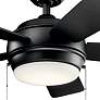 42" Kichler Starkk Satin Black Modern Pull Chain LED Ceiling Fan