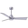 42" Matthews Alessandra 3-Blade Brushed Nickel Ceiling Fan with Remote