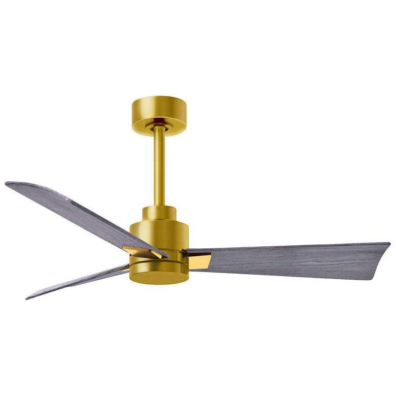 Image 1 42" Matthews Alessandra Brass and Barnwood Ceiling Fan with Remote
