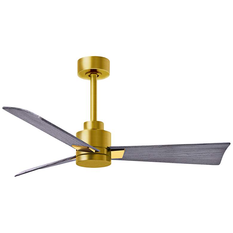 Image 1 42" Matthews Alessandra Brass and Barnwood Ceiling Fan with Remote