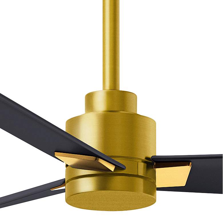 Image 2 42" Matthews Alessandra Brass and Matte Black Ceiling Fan with Remote more views